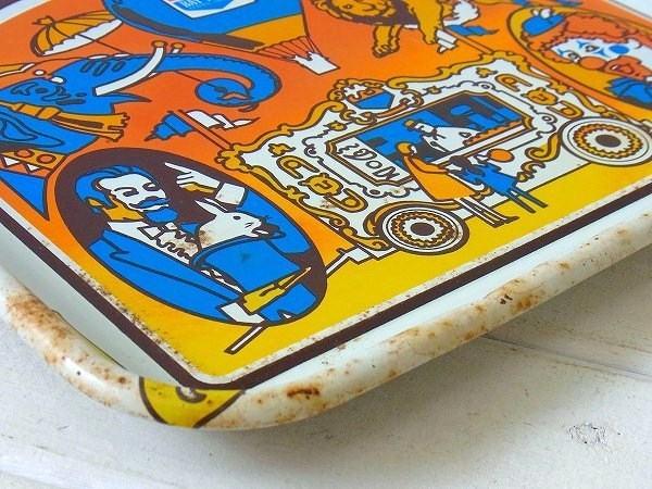 サーカス柄・ティン製・ノベルティ・ヴィンテージ・トレイ/盆 USA