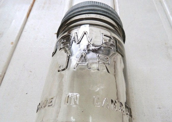 【Improved GEM】カナダ製・アンティーク・ガラスジャー/ガラス容器/保存ビン
