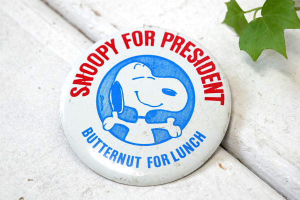 1968's・SNOOPY・スヌーピー・バターナッツ・アメリカンビンテージ・缶バッジ
