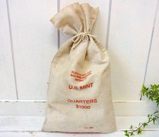 【U.S.MINT】米国造幣局・クォーター・ヴィンテージ・コイン袋/布袋 USA
