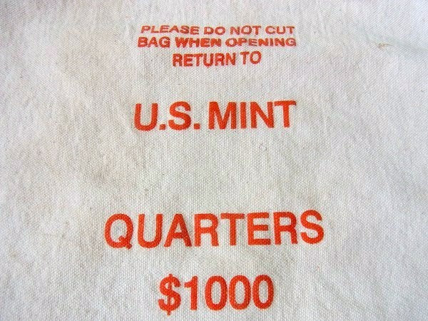 【U.S.MINT】米国造幣局・クォーター・ヴィンテージ・コイン袋/布袋　USA