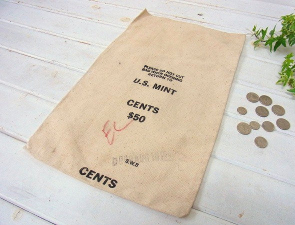 【U.S.MINT】米国造幣局・1¢・ヴィンテージ・コイン袋/布袋　USA