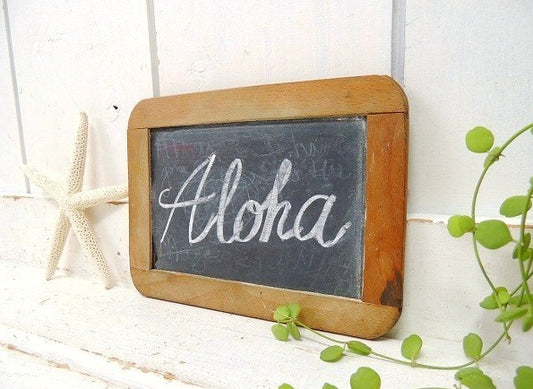 両面タイプ・小さなアンティーク・黒板/ブラックボード/チョークボード USA