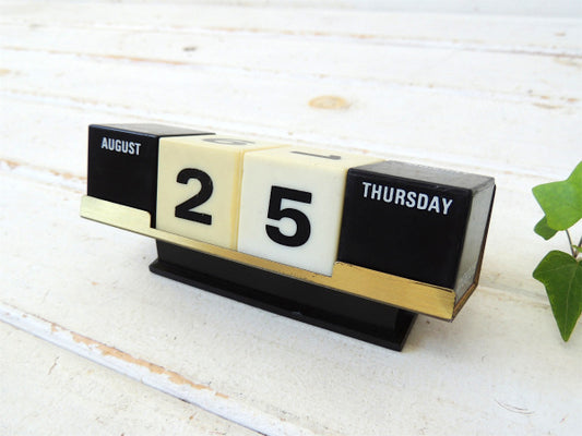 【サイコロ型】ヴィンテージ・デスクカレンダー/卓上カレンダー/ミッドセンチュリー USA