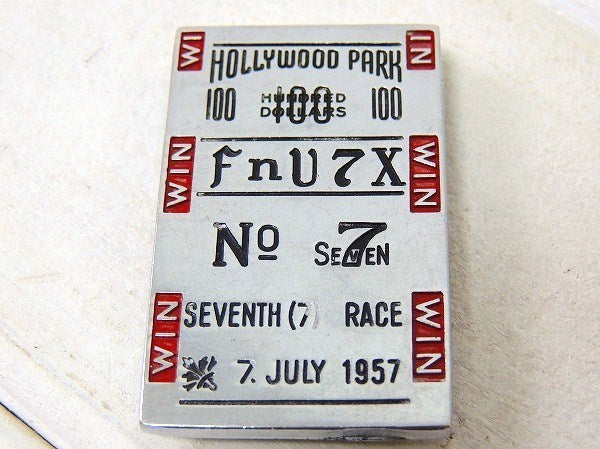 【Hollywood Park】ハリウッドパーク競馬場・50'sヴィンテージ・マネークリップ USA