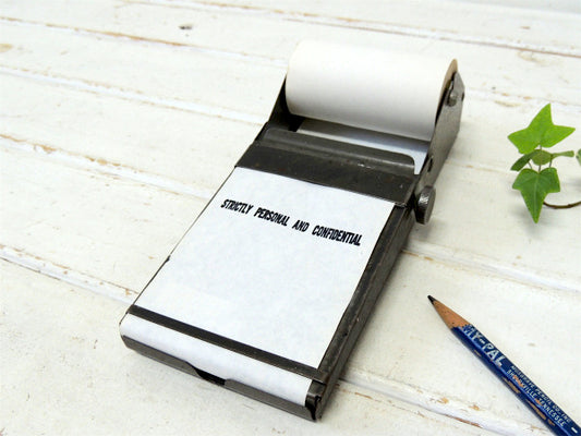 工業系・カーキグレー色・メタル製・ロール式・ヴィンテージ・メモホルダー/ステーショナリー