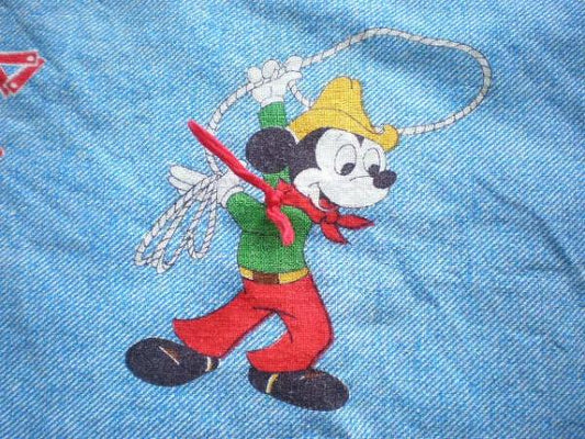 ミッキーマウス カウボーイ柄ヴィンテージ・ベビーマット USA