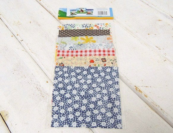 USA!レトロ柄・ヴィンテージ・ファブリック・10cm角・はぎれ7枚セット/生地