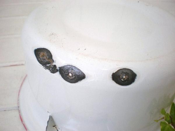 アンティーク ホーロー製・両手鍋 USA