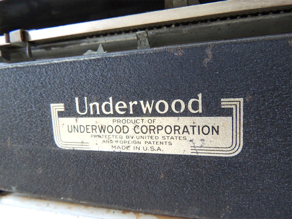 【Underwood】1930s~Leader・黒・アンティーク・タイプライター・ディスプレイ