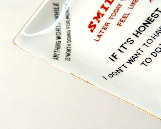 SMILE ミッドセンチュリー・ユーモア英字・セラミック・ヴィンテージ・灰皿・アシュトレイ USA