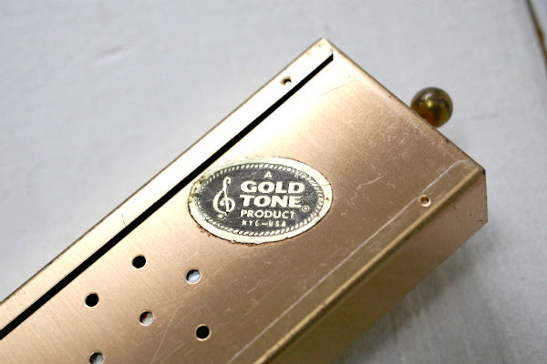 ゴールドトーン トラベル用 歯ブラシ&歯磨き粉入り 50's ヴィンテージ 歯磨きセット USA