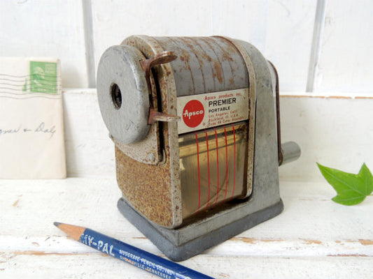 【APSCO・PREMIER・LA】アンティーク・ペンシルシャープナー・鉛筆削り・USA