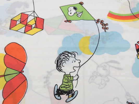 【スヌーピー】ピーナッツの仲間・カイト柄・60'sヴィンテージ・ピロケース/枕カバー USA