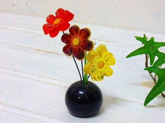 小さな可愛いフラワーモチーフ・ヴィンテージ・オブジェ/ミッドセンチュリー USA