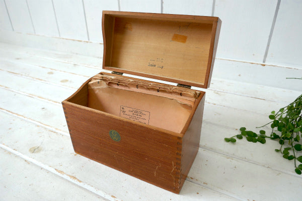 Globe Wernicke カード付き・木製・アンティーク・カードボックス・ファイルケース・木箱