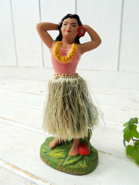 【aloha Hawaii】セラミック・50'sヴィンテージ・フラガール・ドール・人形・JAPAN