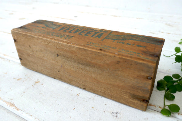 【VELVEETA KRAFT】クラフト社・木製・アンティーク・チーズボックス・木箱・シャビー