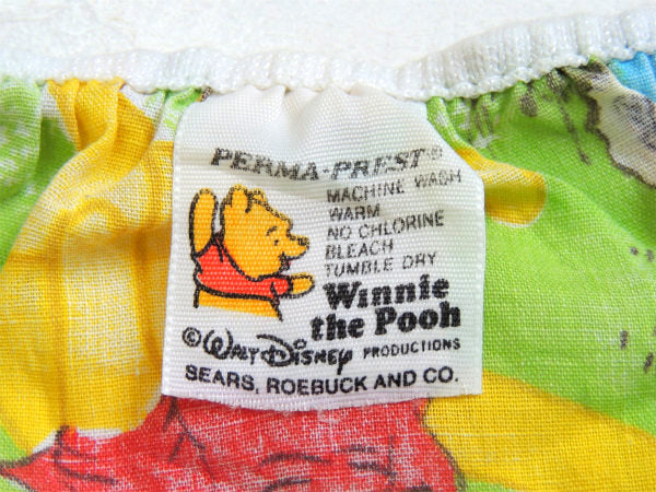 【くまのプーさんと森の仲間たち】ベビーサイズ・ヴィンテージ・ユーズドシーツ(ボックスタイプ)