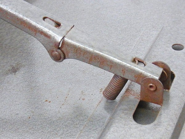 【USA/タイプライターデスク/バタフライテーブル/作業台】スチール製・引き出し&キャスター付き