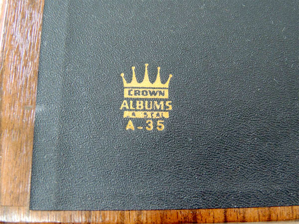 CROWN ALBUMS クラウンアルバム ウッド柄 ミッドセンチュリー ビンテージ リングファイル ファイルケース USA