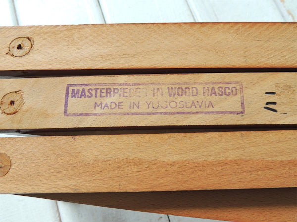 【NASCO】ユーゴスラビア製の特大サイズ・伸縮式・木製・ヴィンテージ・ハットラック/ウォールフック