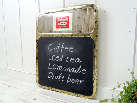 【NY・Rheingold・ラガービール】ヴィンテージ・アドバタイジング・黒板・サイン・看板