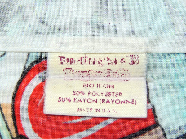 【Happy Days】青春コメディドラマ・バイク柄・ヴィンテージ・ユーズドシーツ(フラットタイプ)