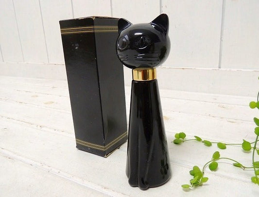 【AVON/黒猫/クロネコ】エイボン・アンティーク・箱付き・コロンボトル/香水瓶USA