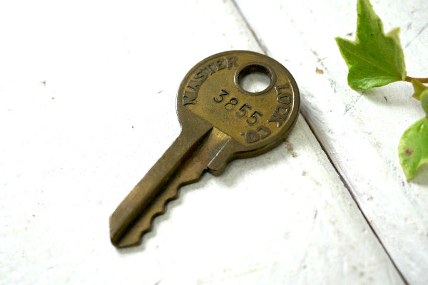 マスターロック・MASTER LOCK 真鍮製 3855 アンティーク・キー・オールド・鍵・Key
