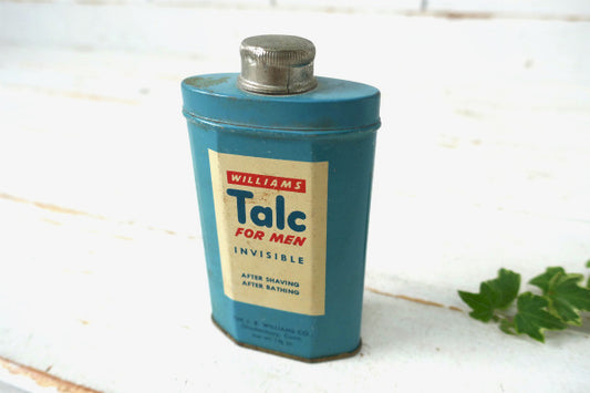 Williams ブリキ・髭 アンティーク・シェービング・TIN缶・パウダーケース BARBER