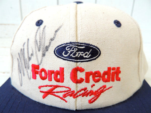 【フォード・Ford】ヴィンテージ・レーシング・キャップ・直筆サイン入り・帽子・アメ車
