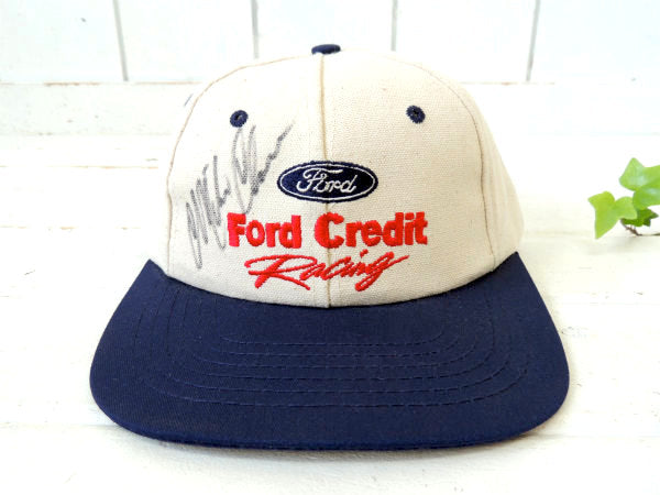 【フォード・Ford】ヴィンテージ・レーシング・キャップ・直筆サイン入り・帽子・アメ車