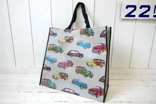 Marshalls マーシャルズ クラシックカー柄 大きめサイズ エコバッグ ショッピングバッグ