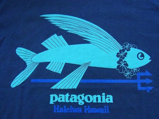 【Patagonia】パタゴニア・ハレイワ店限定・Tシャツ(S)&ステッカー2枚付き/ネイビー