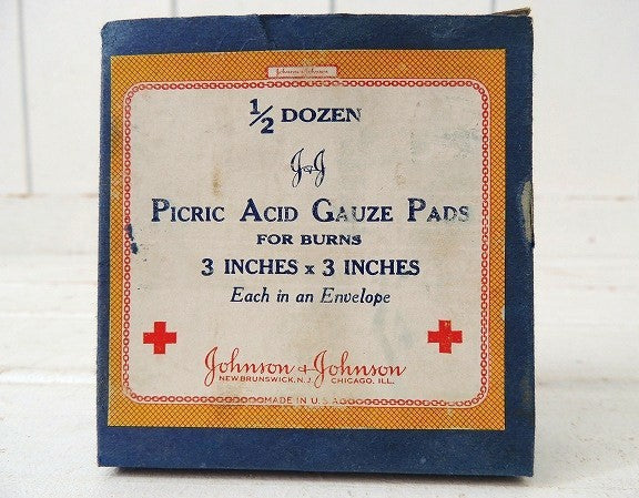 【ジョンソン&ジョンソン/GAUZE/紙箱】メディスンパッケージ/USA/アメリカ赤十字社