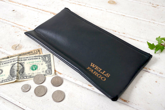 【ウェルズ ファーゴ】アメリカ銀行・ブラック・銀行バッグ・デポジットバッグ・バンクバッグ・ポーチ