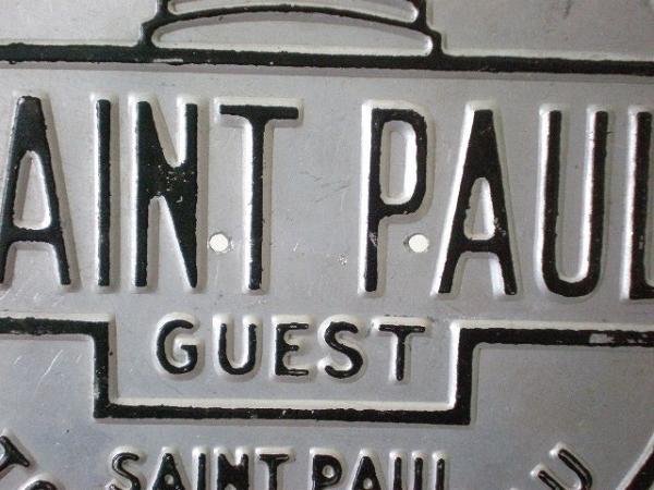 1915's ミネソタ州 ミネアポリス セントポール大聖堂 ヴィンテージ・サイン 看板　USA