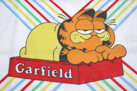 ガーフィールド アメコミ 猫 キャラクター 70's ヴィンテージ ユーズドシーツ(1/2) USA