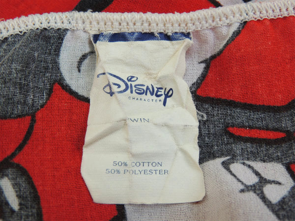 【ミッキーマウス】USA・ディズニー・ミッキーの総柄・ヴィンテージ・ユーズドシーツ(ボックスタイプ)