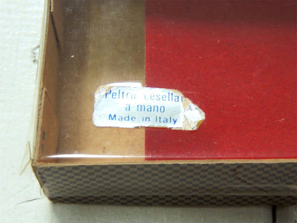 【Peltro】イタリア・ピューター×木製・ヴィンテージ・キリスト像・オブジェ・聖品