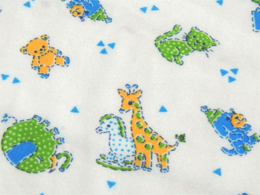 アニマル 動物 ぬいぐるみ柄 キリン ネコ テディベア ゾウ 木馬 デッドストック ヴィンテージ ファブリック 生地 リメイク USA