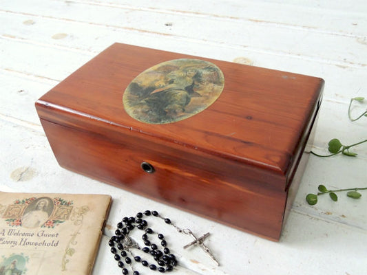 【Lane】ノスタルジック・飴色・木製・ヴィンテージ・ウッドボックス・木箱 USA・宝箱