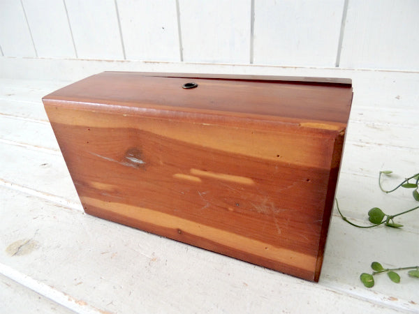 【Lane】ノスタルジック・飴色・木製・ヴィンテージ・ウッドボックス・木箱 USA・宝箱