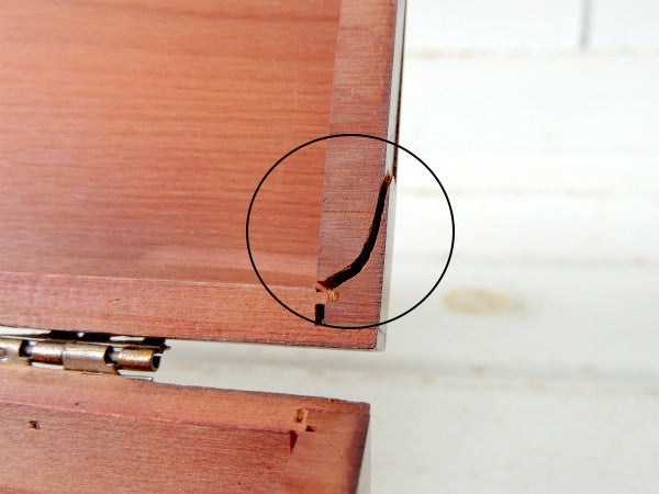 【Lane】ノスタルジック・飴色・木製・ヴィンテージ・ウッドボックス・木箱 USA・宝箱