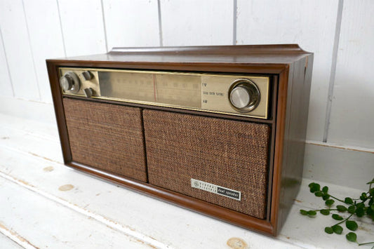 ゼネラルエレクトリック GE・デュアルスピーカー・ヴィンテージ・真空管ラジオ・レトロ・ノスタルジック