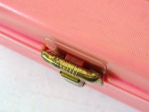 【WILSON】ピンク色・2段式・ヴィンテージ・ソーイングボックス/裁縫箱/手芸 USA