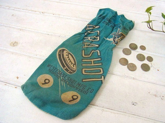 【ACRA SHOT】水色キャンバス地・ヴィンテージ・弾丸袋/布袋 USA