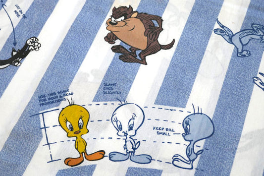 ルーニーテューンズ トゥイーティー&バッグスバニー&シルベスター USEDフラットシーツ(1/2)