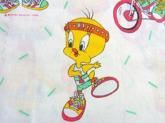 【トゥイーティー】ルーニーテューンズ・80’sユーズドシーツ(フラット) USA